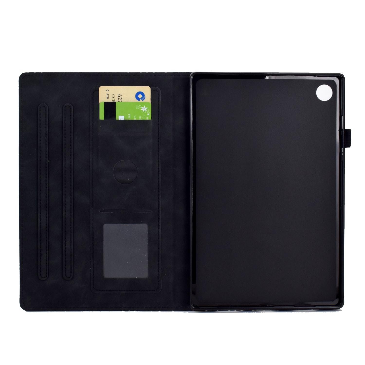 

For Samsung Galaxy Tab A9+ Leather Case Card Holder Tablet Cover Black