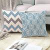 Blue and White Geometric Decorative Pillowcase Living Room Office Home Pillowcase Car Ornaments Ideal Gift