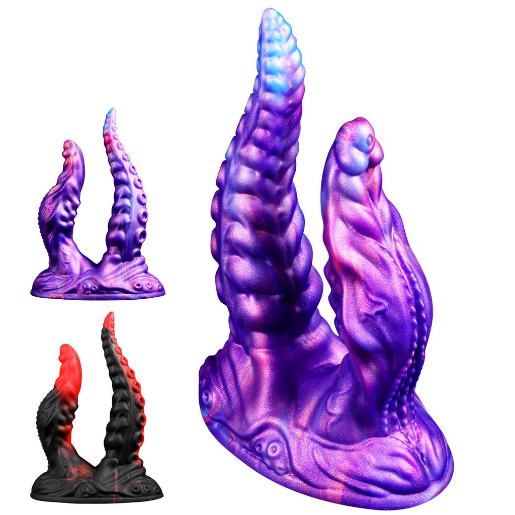 Alien Animal Penis Double Headed Masturbator Silicone Double Tentacle For Two Men And Women In The Backyard Adult Sexual Products