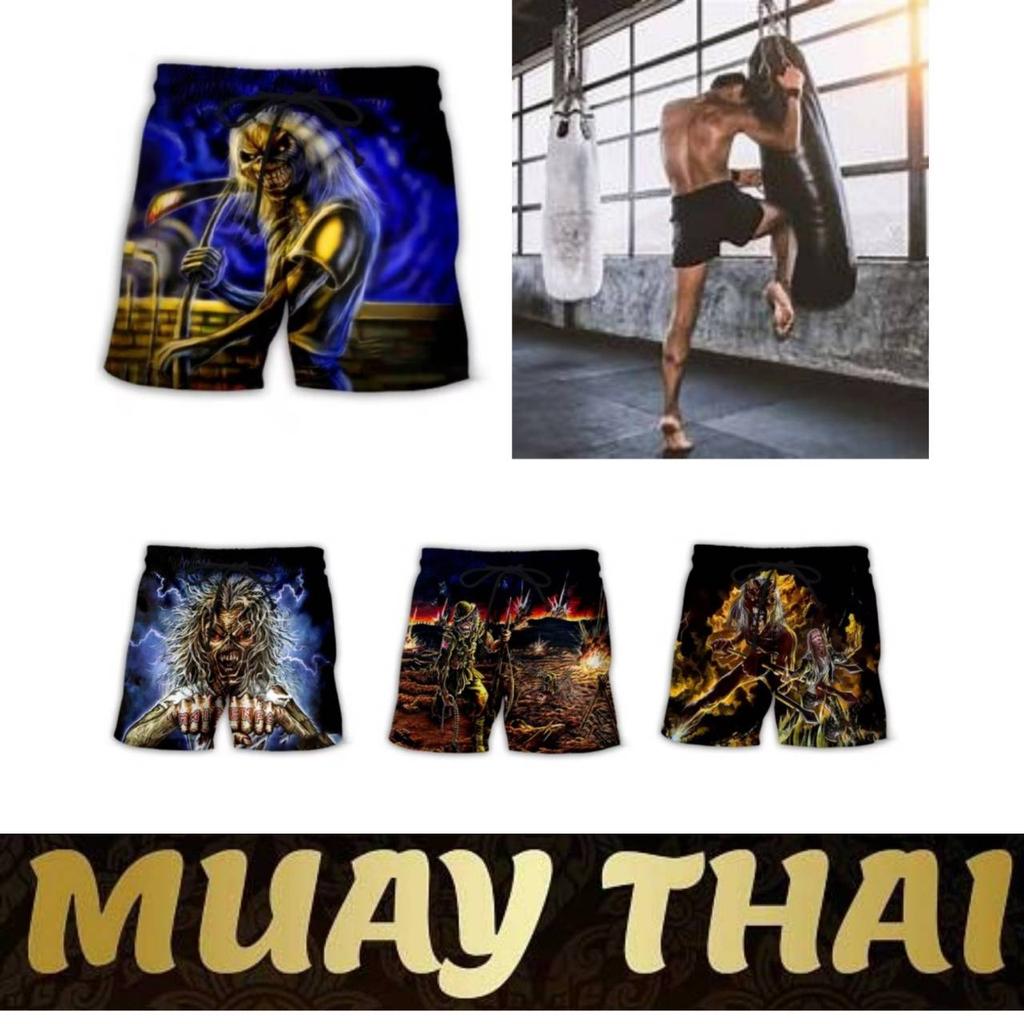 Retro Vintage Skull Skeleton Ghost Gothic Horror Boxing Muay Thai Kickboxing Shorts 3D Print Training Unisex Men Women Fitness Gym Sport Workout