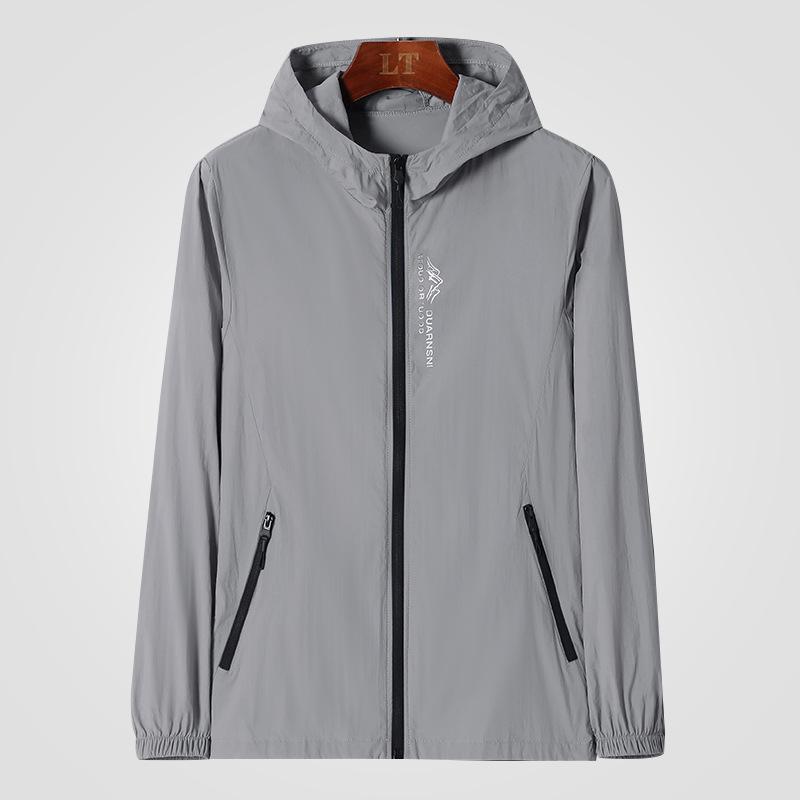 Ice Silk Sunscreen Clothes Men's Summer New UV Thin Large Size Fishing Sunscreen Jacket