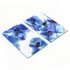 Decorative Tempered Glass Cutting Boards Blue Orchid 2X30X52 Cm