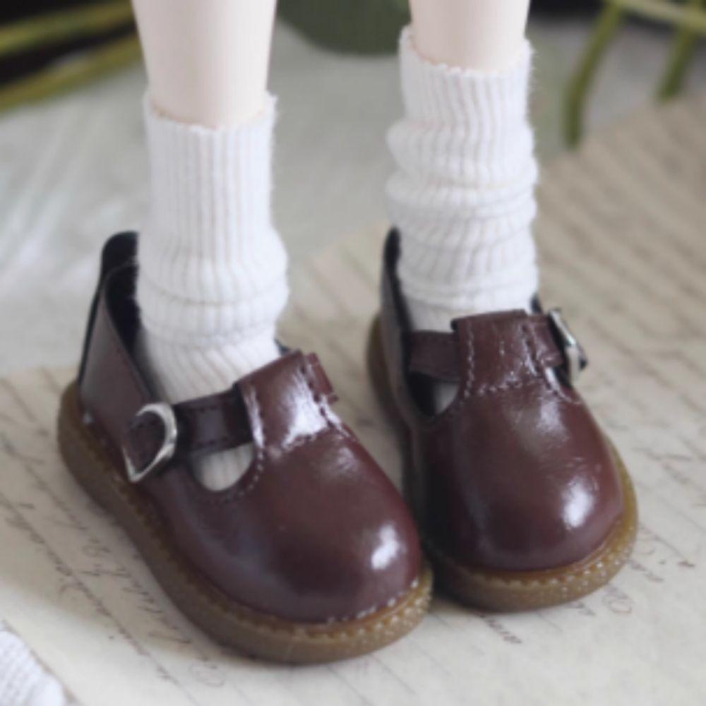 Black Brown Doll Leather Shoes Casual Wearing Doll Boots Fashion 1/4 BJD Shoes  DIY Toy