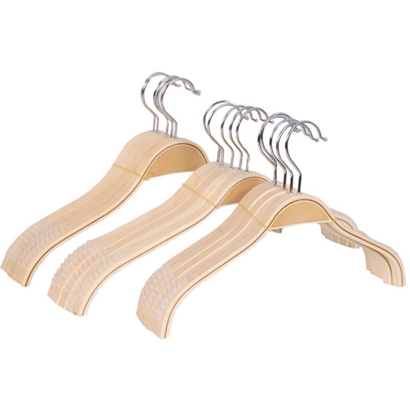 1PC Smooth Solid Wood Hanger Non-slip No Trace Hanger For Adult Children Wardrobe Storage