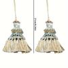 2pcs Elegant Polyester Tassel Handmade Colorful Craft Tassels Charms for Key Chain Straps DIY Accessories, Jewelry Making, Clothing