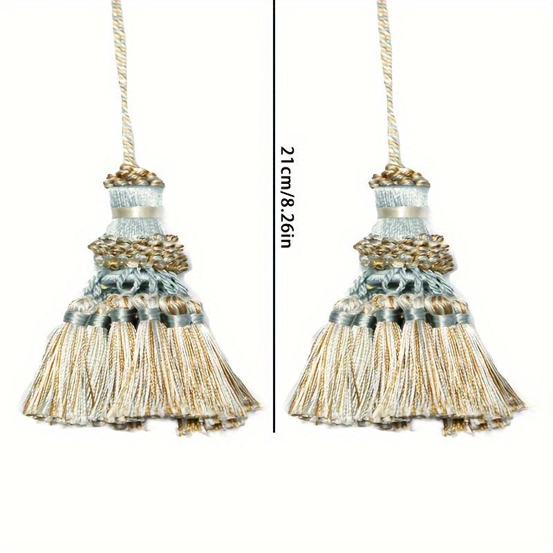 2pcs Elegant Polyester Tassel Handmade Colorful Craft Tassels Charms for Key Chain Straps DIY Accessories, Jewelry Making, Clothing