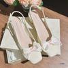 Baotou sandals women's back empty new summer gentle temperament Mary Jane single shoes high heels thick heel