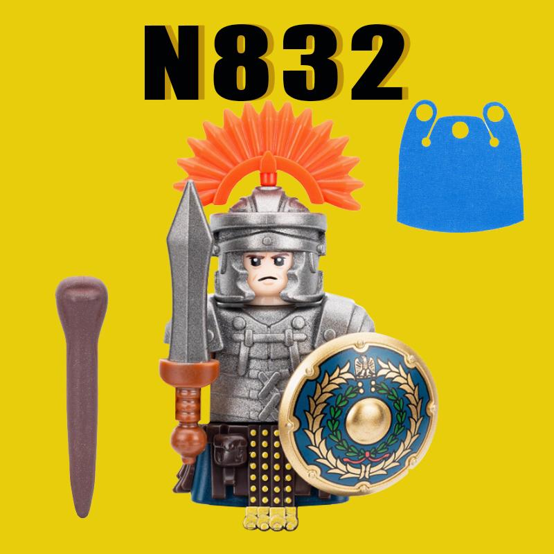 Medieval Military Rome Knights Building Blocks Castle Army Warrior Soldier Figures Crossbowman Shield Sword Legion Bricks Toys