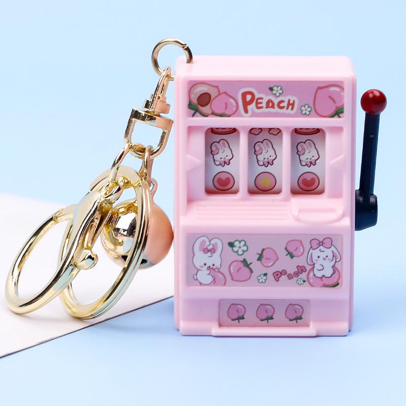 Creative Cartoon Mini Slot Machine Keychain Toy