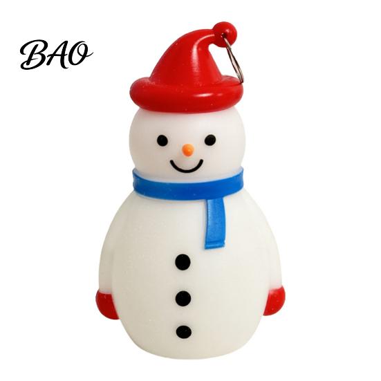 Kids Room Bedside Lamp Christmas Snowman LED Night Light, Portable Cartoon Desk with Hanging Ring for Indoor Holiday Scene Setup Party Decor,