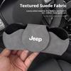 Magnetic Car Sun Visor Glasses Clip For Jeep Renegade Wrangler JK JL Grand Cherokee Compass Patriot Suede Sunglasses Holder ALU1