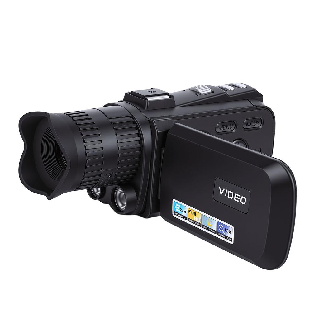 FHD 24MP 1080P Camcorder 18X Zoom Anti Shake Digital Video Camera with 3.0 Inch 270 degrees  Rotatable Color Screen