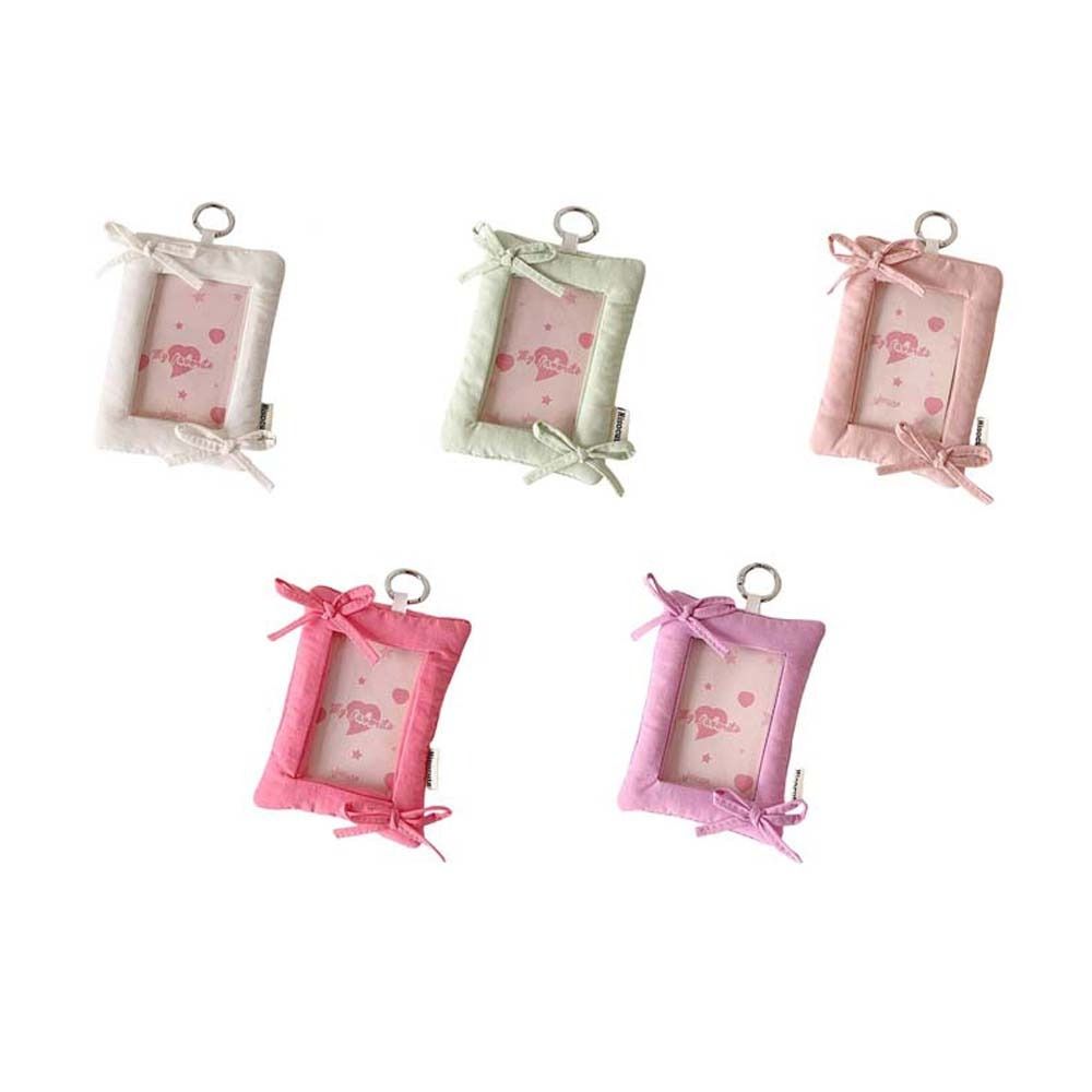 Bowknot Photo Photocard Frame with Keychain Idol Card Display Protector  Card Decor
