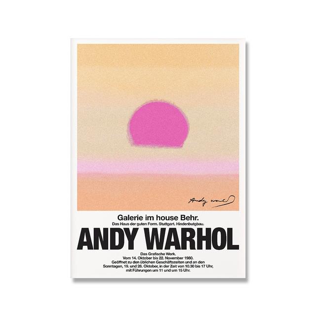 Andy Warhol Sunset Art Print and Poster Abstract Landscape Coloful Canvas Painting Pop Nodic Wall Decor Picture For Living Room