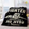 Jiu-jitsu Customize Your Name Blanket Lightweight Personalized Blanket Soft & Cozy Perfect for Chair Seaside Livingroom Couch for All Occasions