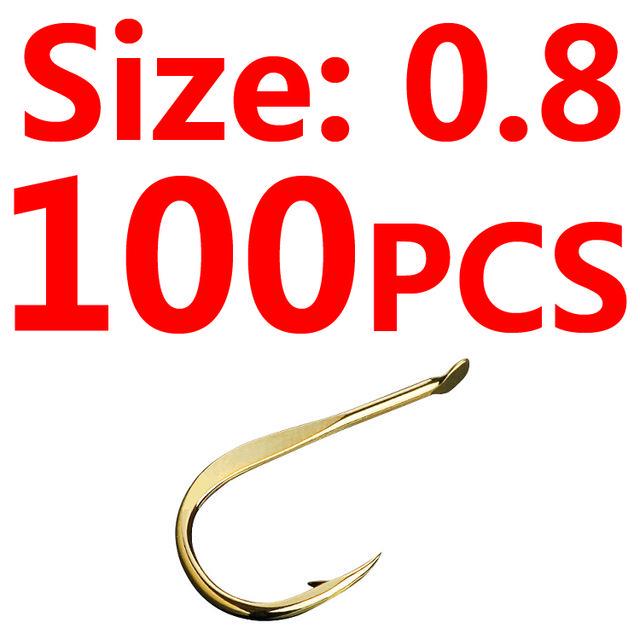 

Крючки для рыбалки. Изготовлен из высокоуглеродистой стали. Размер 1 2 4 6 8 10. Япония. 100 штук. Выполнены под золото