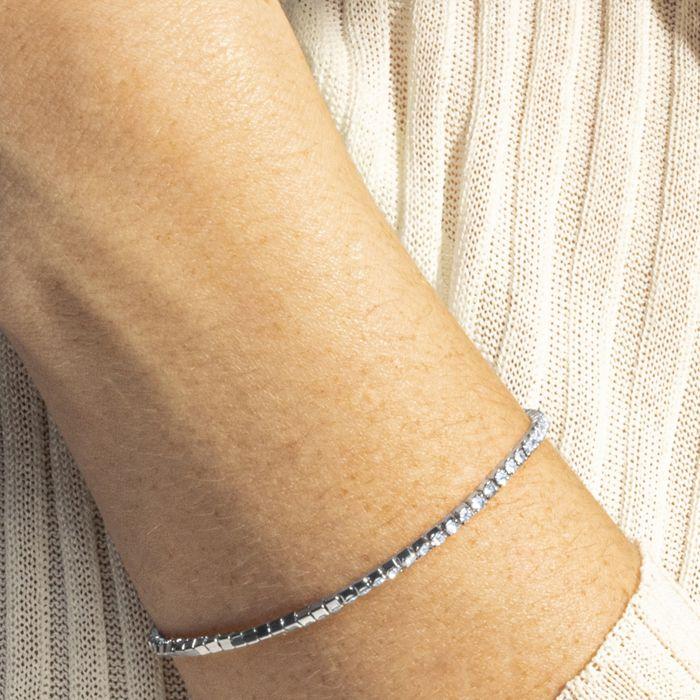Bracelet - LUXENTER - Kayla - Alliage Rhodié - Zircone Brillantante - Taille Unique