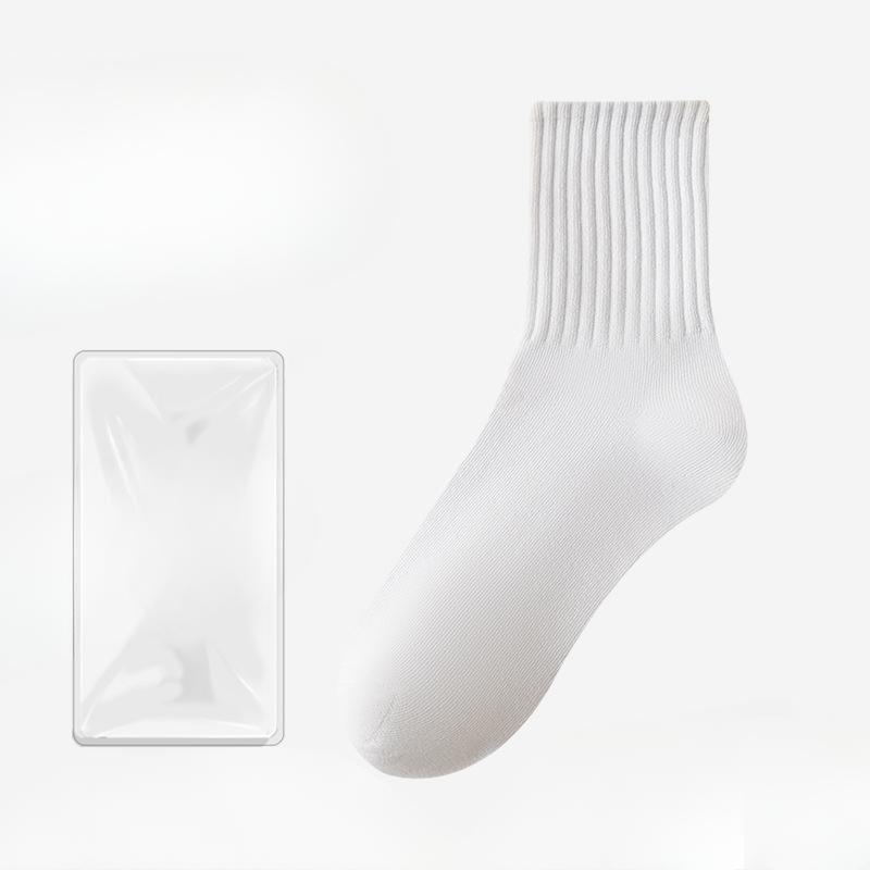 Female Autumn and Winter New Deodorizing Sweat Absorbing Comfortable Cotton Tube Socks