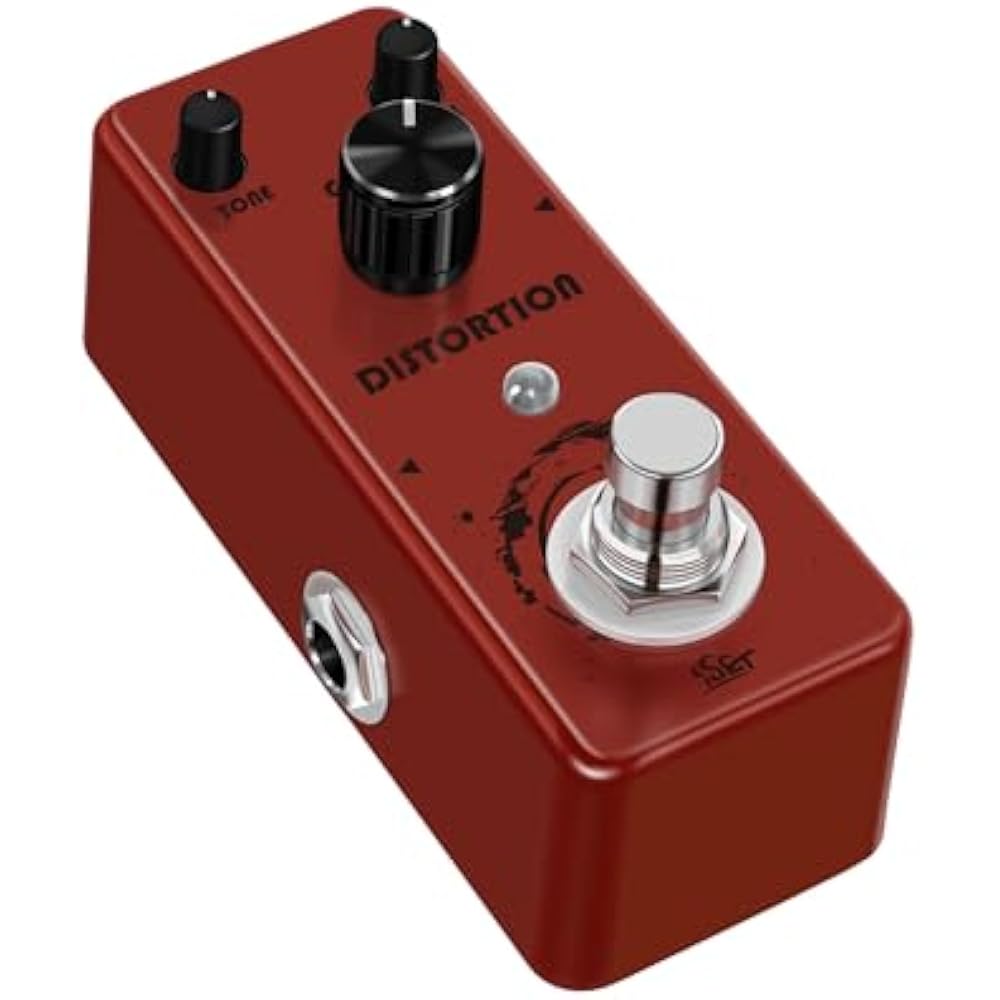 ISET Distortion Guitar Pedals Mini Single Guitar Effector for Electric Guitar Bass True Bypass (D...