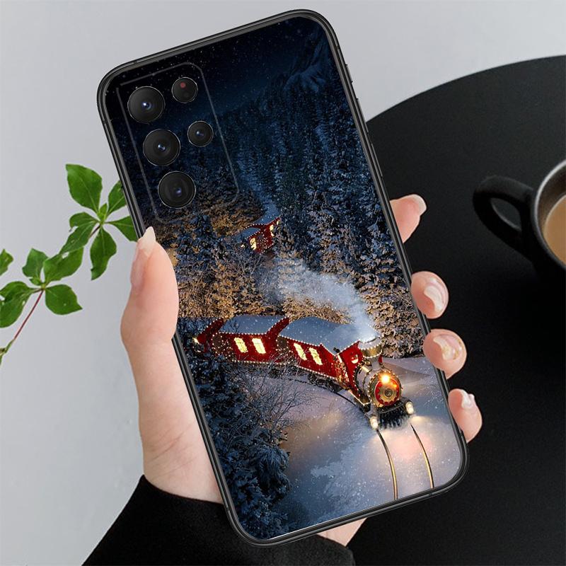 Phone Case For Samsung A55 A16 A56 A36 A35 A15 A53 A54 A33 A34 A25 A05S A52 A52S A14 A24 A26 A71 Winter Christmas