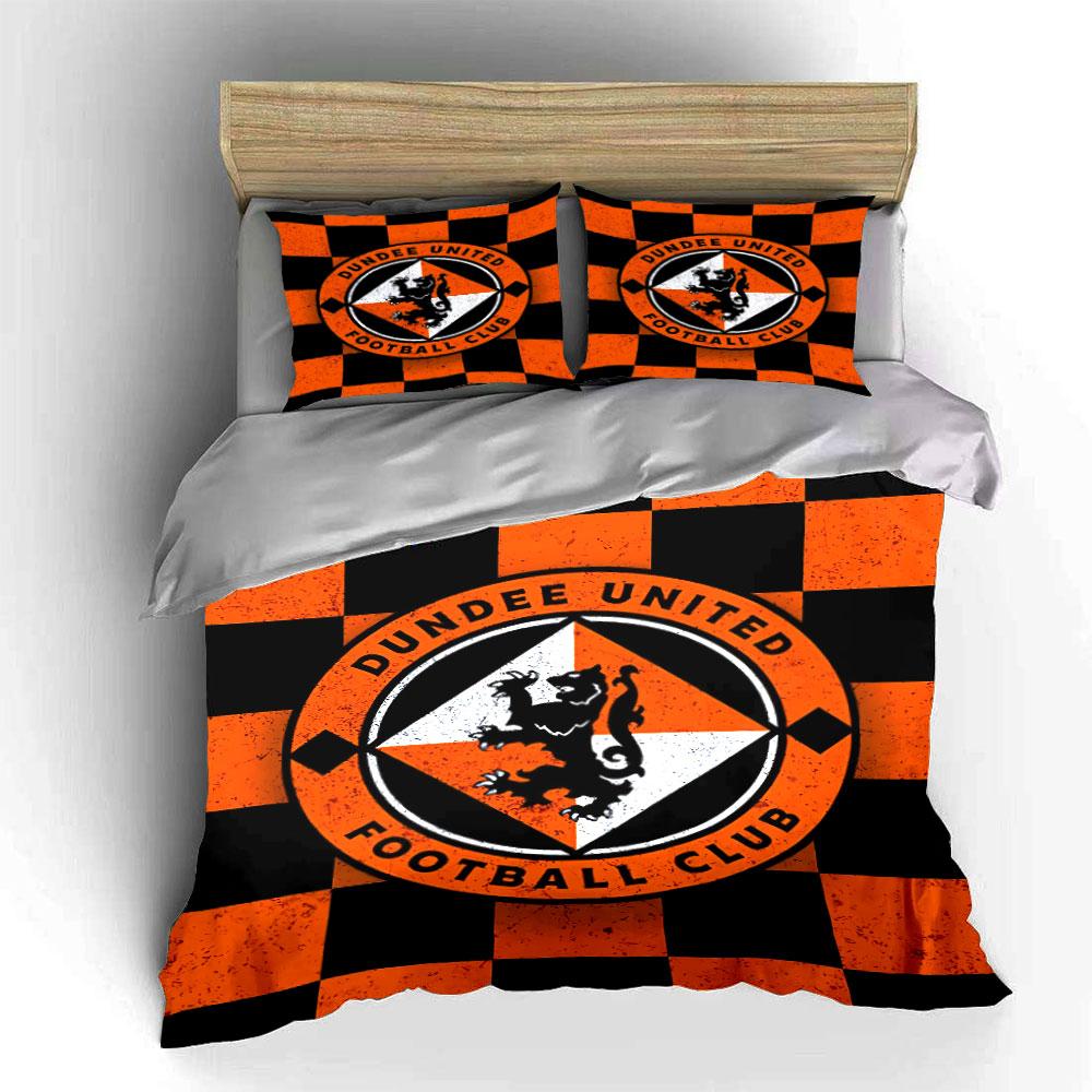 Dundee United FC Bedding Set Bedding Duvet Cover Set Duvet Cover Pillowcases (1 * Duvet Cover 2 * Pillowcases, Without Duvet Insert)