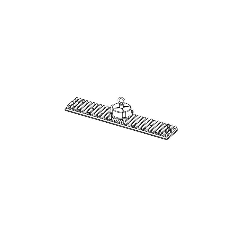 Pullman - Led Lineaire 250w - Noir - Luminaire Industriel - Capteur D'intensité Et Mouvement - Intensité Réglable