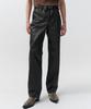 NOIRER Vintage Leren Rechte Broek (Bruin)