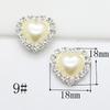 Wholesale 50Pcs Ivory pearl rhinestone button metal button Wedding Invitations Decorate Button hair flower center scrapbooking