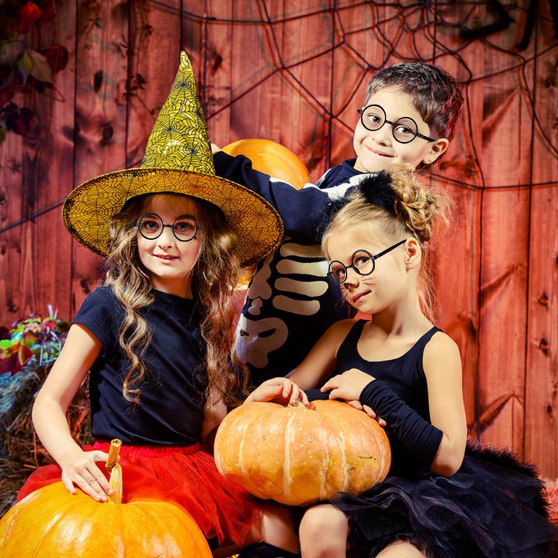 10 Stück Harry Zauberer Brillen Runde Fassung Brillen Ohne Gläser Halloween Kostüme Harry-potters Cosplay Requisiten Party Dekorationen Zubehör
