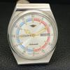 JAPAN MENS VINTAGE CITIZEN AUTOMATIC 8200 SILVER COLOR DIAL WATCH A500294-2 R151b-a500294