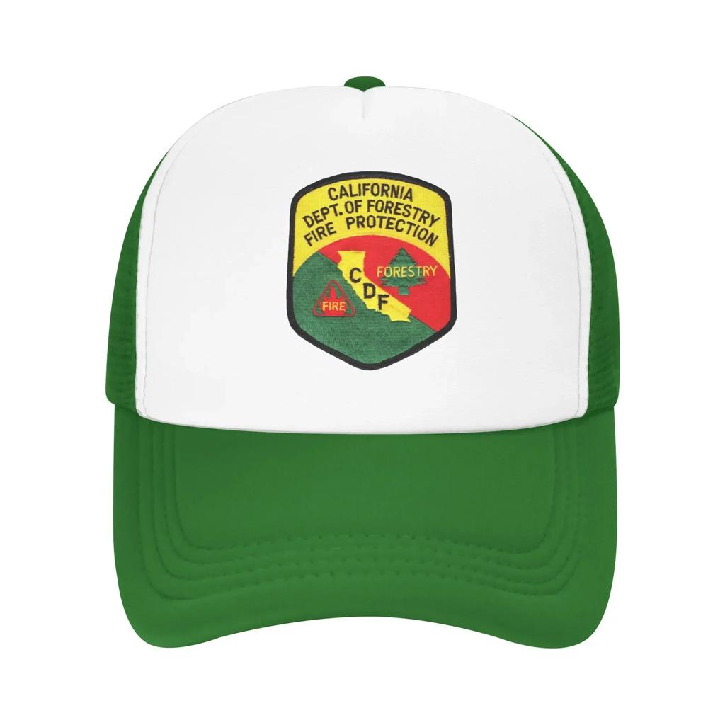 California Forestry Fire Camping Mesh Baseball Caps For Mens  Adult Male Beach Golf Hat Snapback Cap