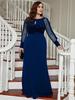 Plus Size Solid Color Slimming Evening Dress for Summer Banquets and Parties