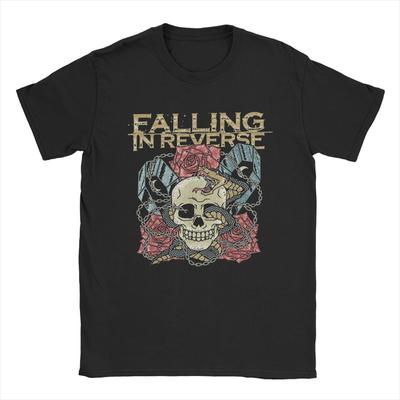 Nyhet Falling In Reverse T-shirt Herr Rundhals 100% Bomull T-shirt Kortärmad T-shirt Festtoppar