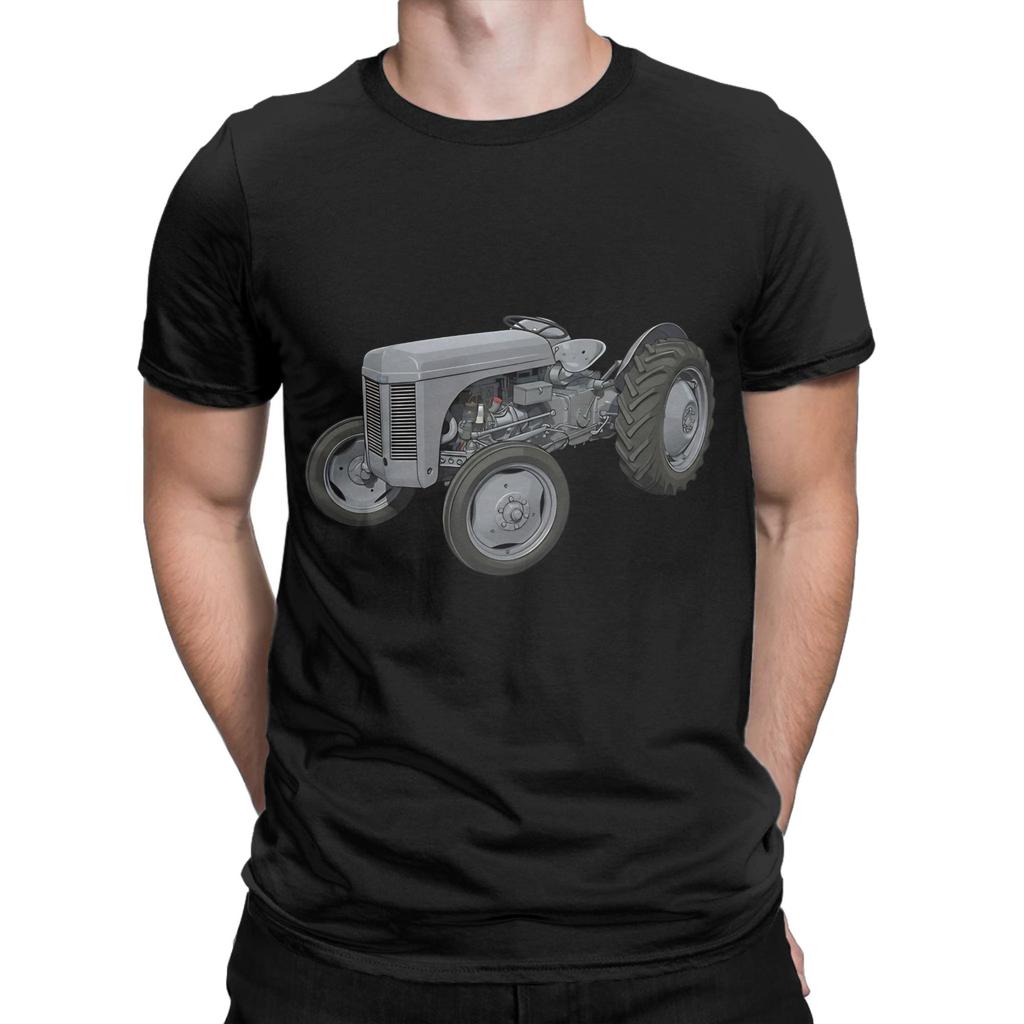 Trattore Ferguson TE20 Little Grey Fergie Grafica Divertente Maglietta 100% Cotone Massey Ferguson Magliette Top Per Unisex