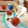 Juguete interactivo para gatos, pelota eléctrica para gatos, pelota rodante automática, cola falsa, juguete interactivo inteligente recargable para mascotas, juguete de entrenamiento para perros y gatos que imita al ratón