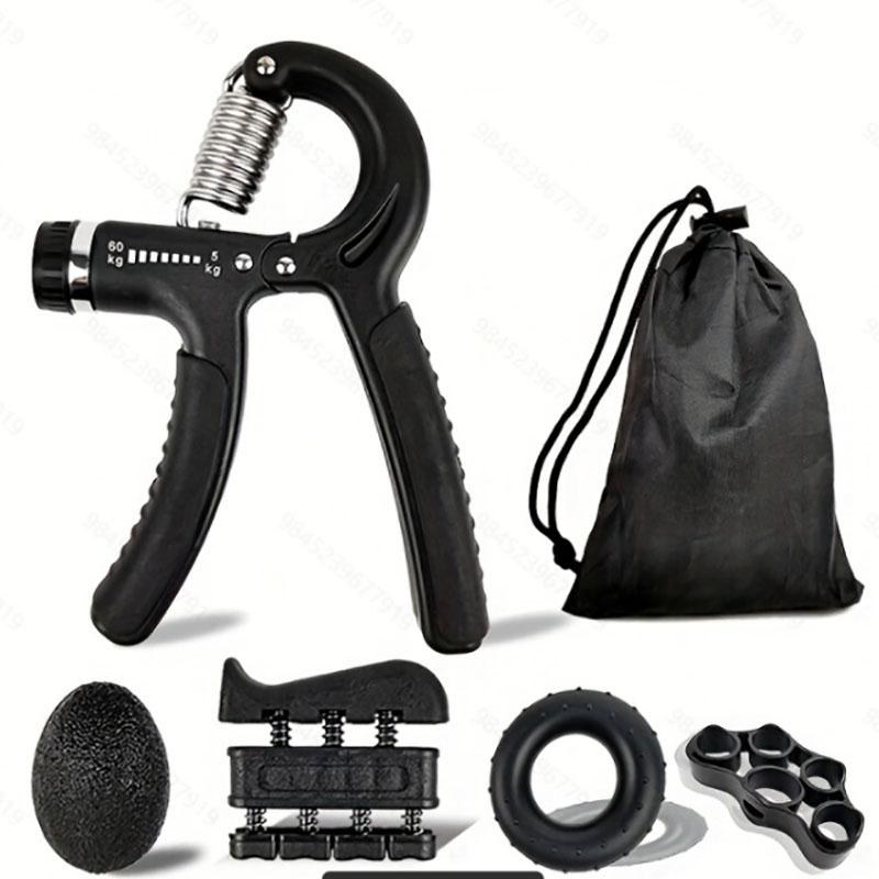 

Набор для фитнеса для рук 5 шт. 7 шт. 5-60 кг. Регулируемая пружинная рукоятка для мужчин и женщин. Тренировочное устройство для тренировки запястья и пальцев с покрытием из термопластичного эластомера.