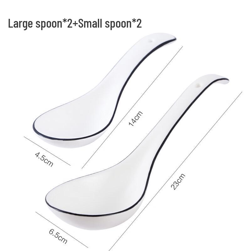 Керамические суповые ложки Zhaoran с длинной ручкой