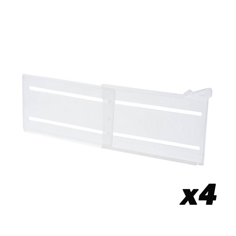 2/4pcs Retractable Refrigerator Partition Board Adjustable Clasp Design Splint Classified Storage Boards Refrigerator Organizer