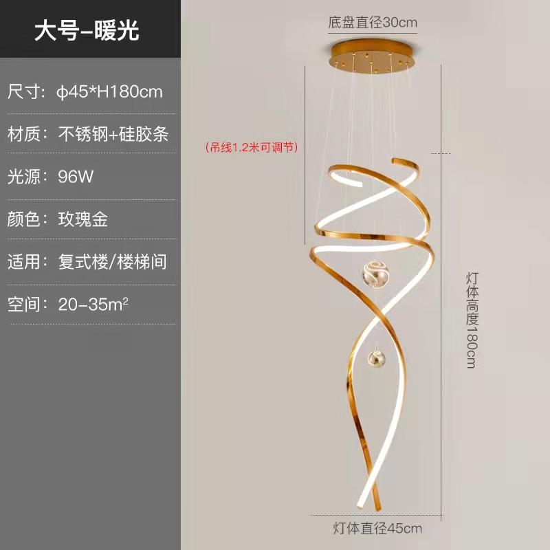 Villa Stair Home Living Room Decoration Chandelier Pendant Ceiling Lamps Dining Dine Room Indoor Lighting Hanging Light Fixture