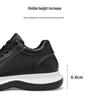 Men's 8cm Height Boosting Cowhide Sneakers - Trendy, Thick Sole, Casual & Sporty