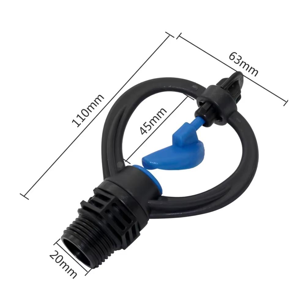 1/2" Medium Distance Rotating Impact Nozzle Agricultural Garden Lawn Irrigation Spray Ideal for Planting And Greening