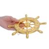 23Cm Nautical Wooden Ship Steering Wheel Rustic Coastal Room Decor Hook Beach House Wall Ornament Nautical Wall Hanging