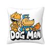 Dog Man Cat And Cute Man Square Pillowcase Pillow Cover Cushion Decor Comfort Throw Pillow for Home Living Room