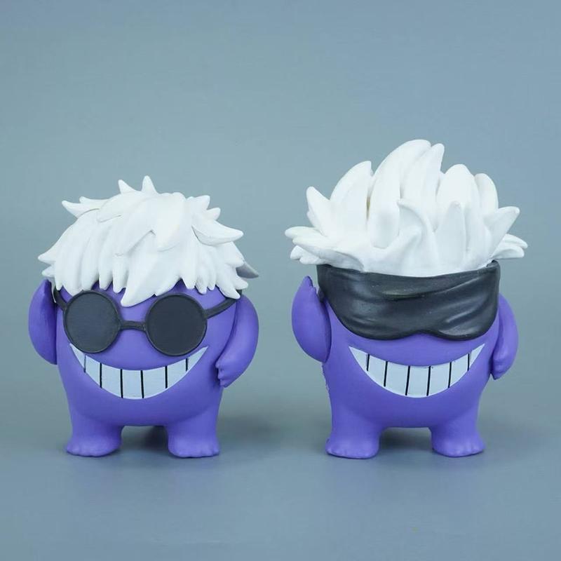 8cm Anime Gengar Cos Gojo Satoru Angel and Demon Action Figures PVC Desktop Decoration Toys Ornament Model Collection Doll Gifts