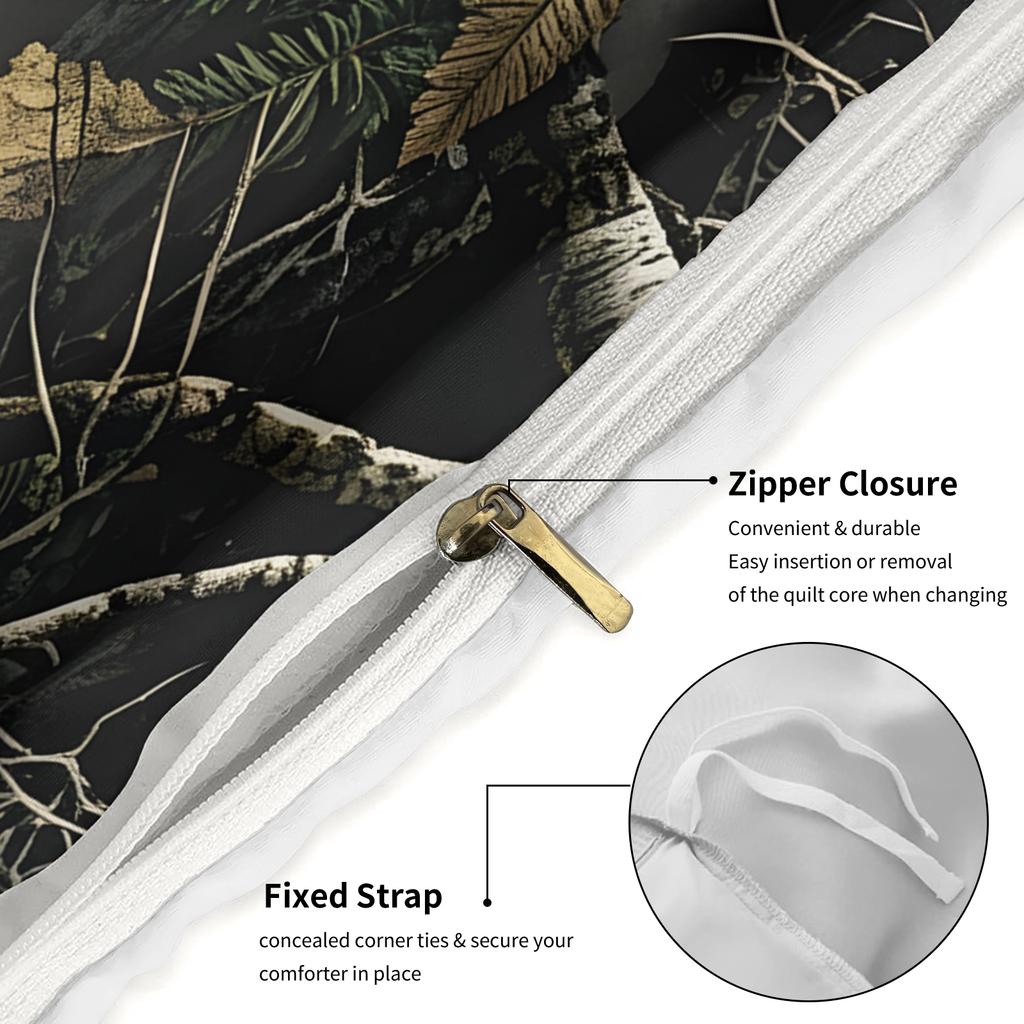 Wild Wolf Black Bear Owl Forest Duvet Cover Set Rustic Wildlife Bedding Set Nature Animal Bed Linen Soft Polyester Bedroom Decor