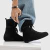Fashion Autumn and Winter High Top Boots Luxury Designer Minimalist Style Outdoor Fashion Street Walking Warm 38-46 Black Shoes