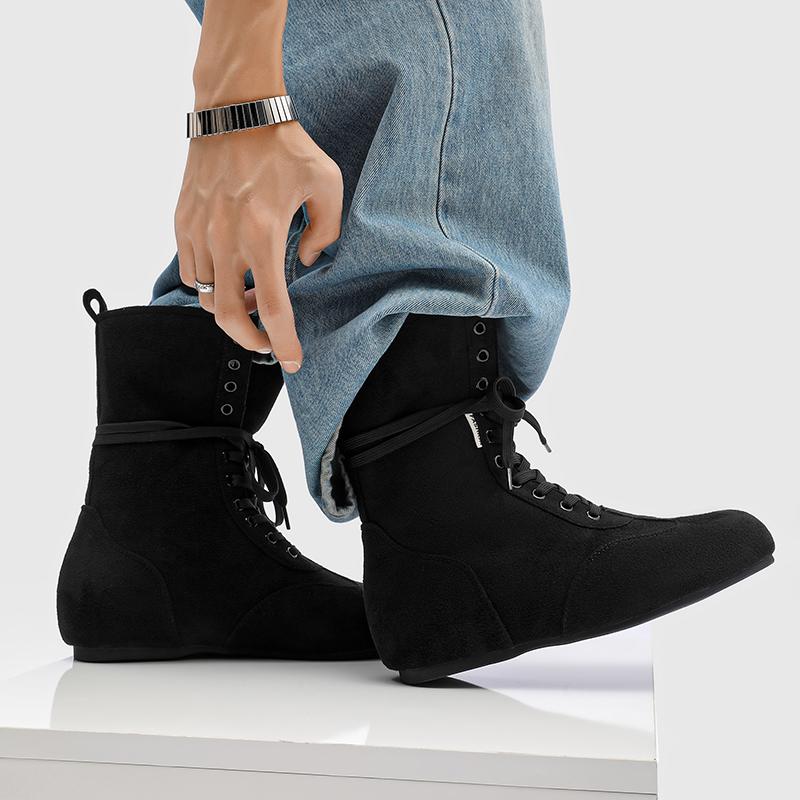 Fashion Autumn and Winter High Top Boots Luxury Designer Minimalist Style Outdoor Fashion Street Walking Warm 38-46 Black Shoes