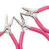 Cute Fuchsia Handle Anti-slip Splicing and Fixing Jewelry Pliers Tools & Equipment Kit for DIY Jewelery Making Needlework