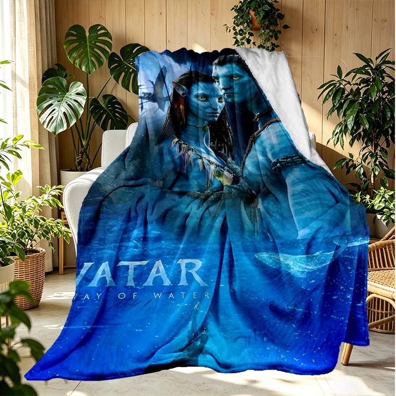 Avatar Pattern Blanket for Home Decoration, Bed, Sofa, Car Travel, Camping, Suitable for All Seasons, Birthday Christmas Gift