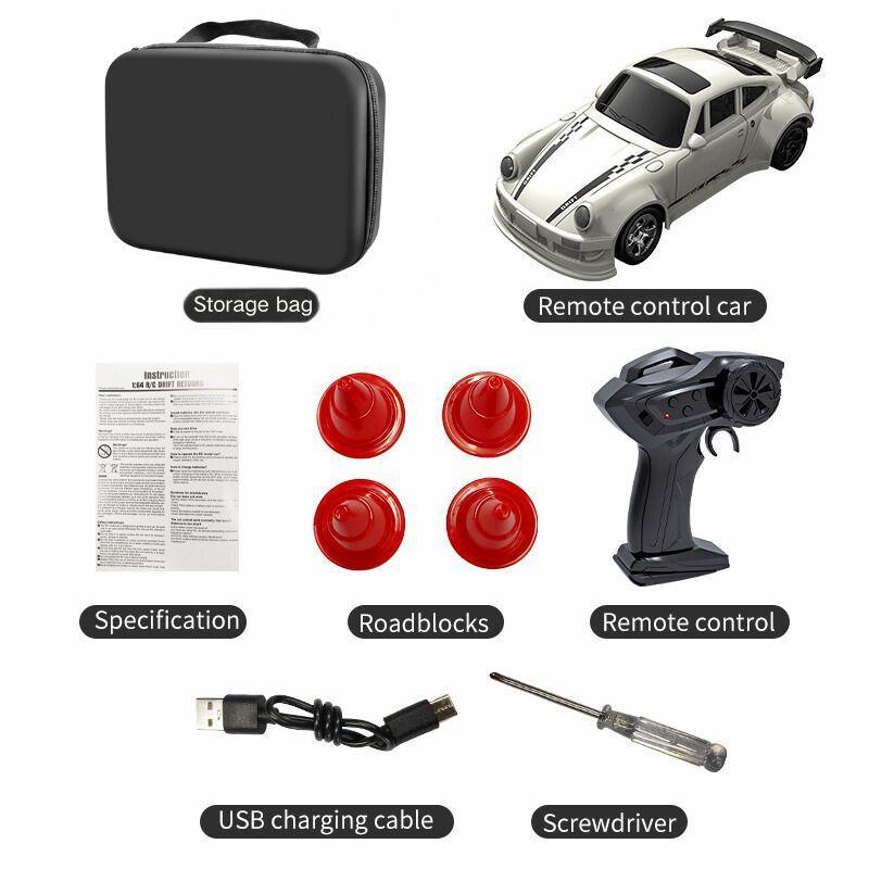 2025 Best-seller 1:64 1:43 Drift Remote Control Car, Four-wheel Remote Control Car, Full-scale Desktop Racing Toy, Children Gift